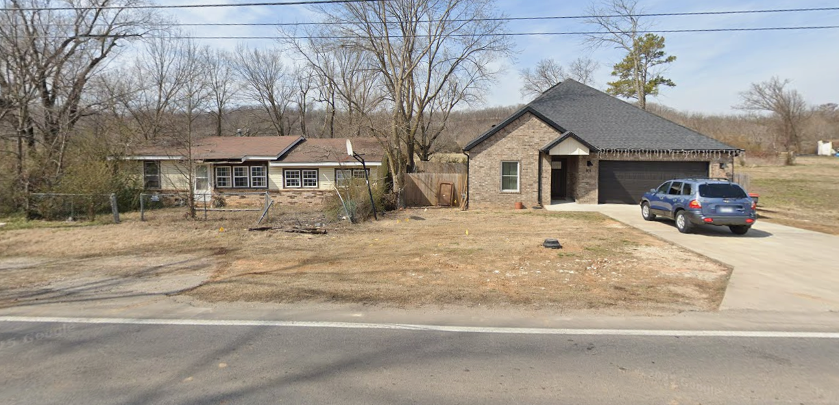 Existing property conditions before Meyers demolition work in Cave Springs, Arkansas