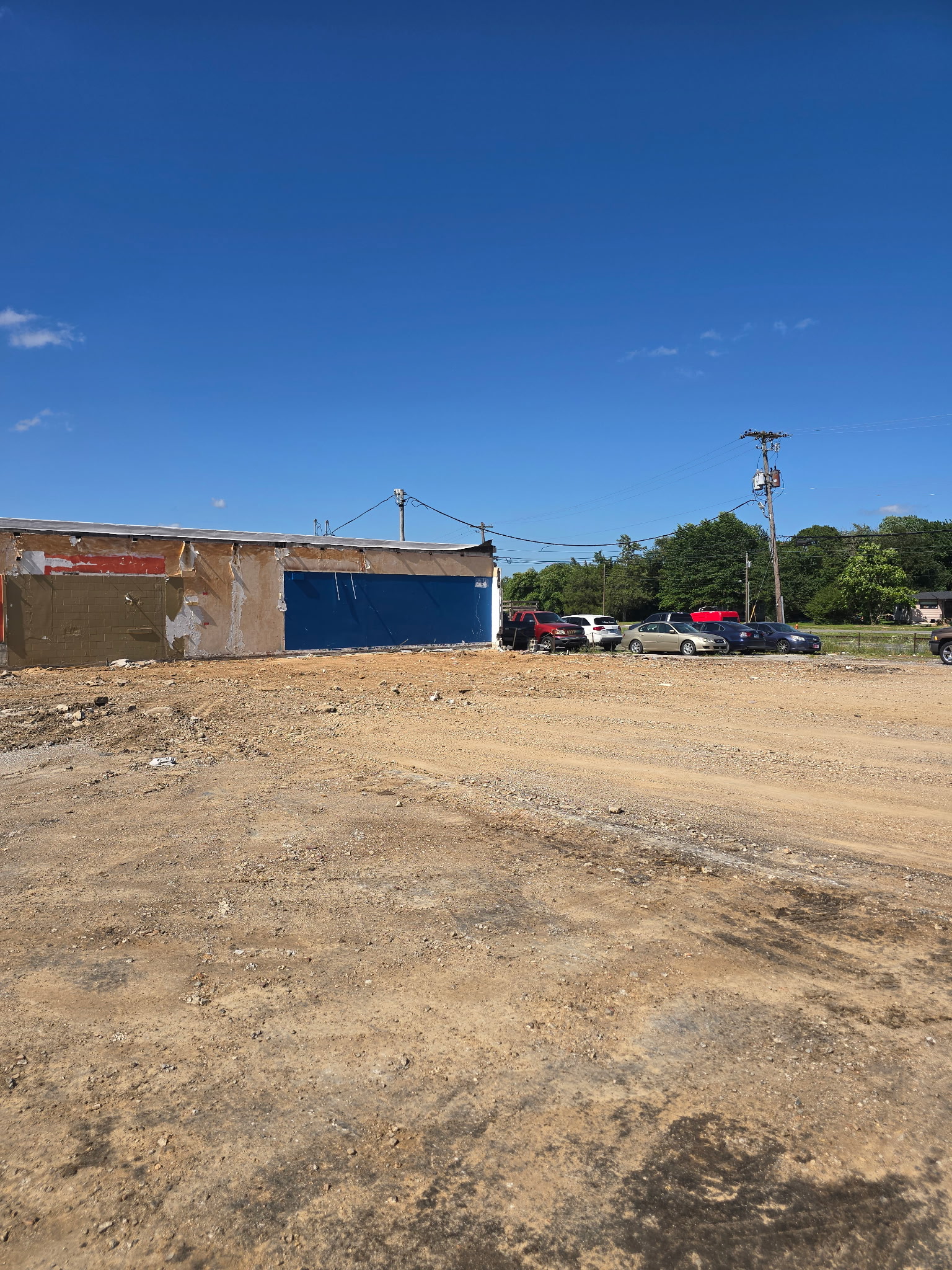 Completed cleared site condition at the Sunset and Powell Street Expansion Project in Springdale, Arkansas.