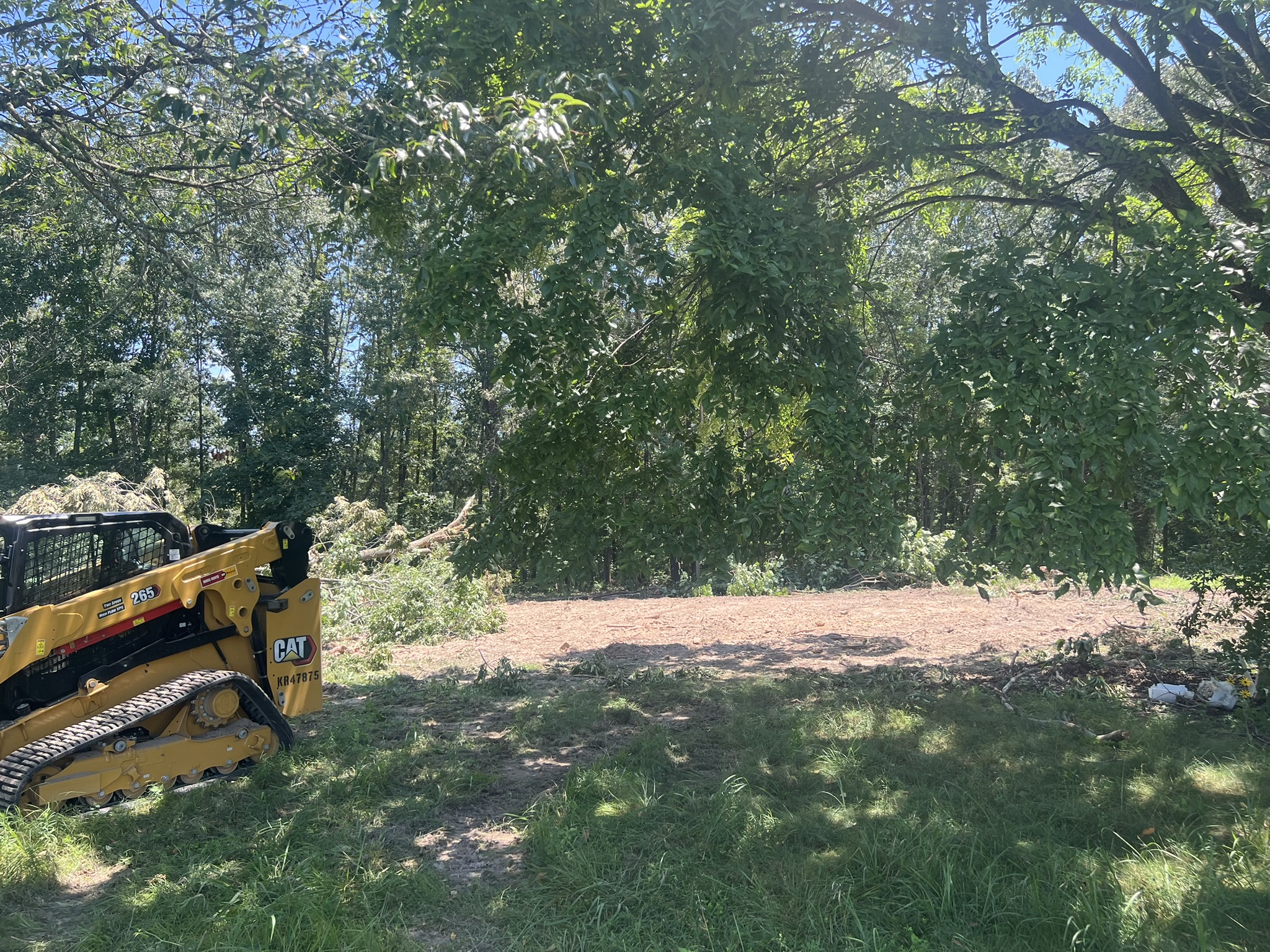 Opened earth work area and rough access at the Harrison site